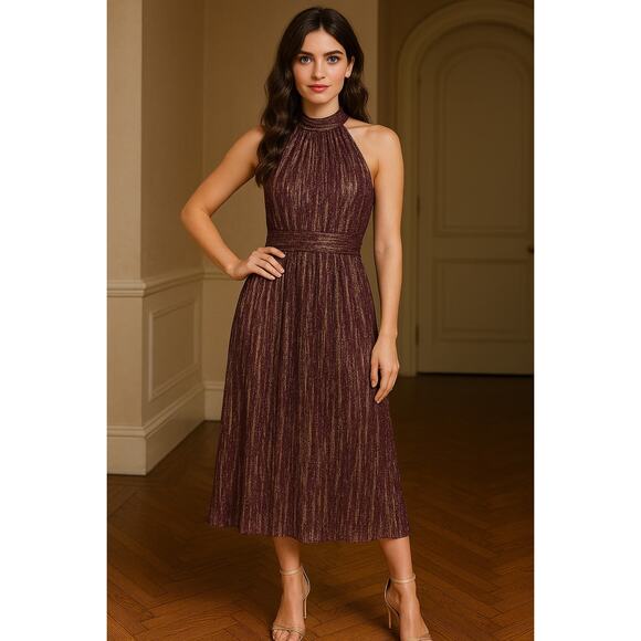 Monique Lhuillier Dresses & Skirts - Monique Lhuillier purple and gold gown
 - Size